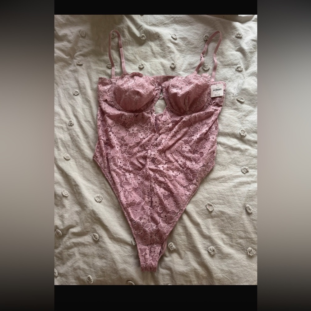 Anthropologie Blush Lace Bodysuit